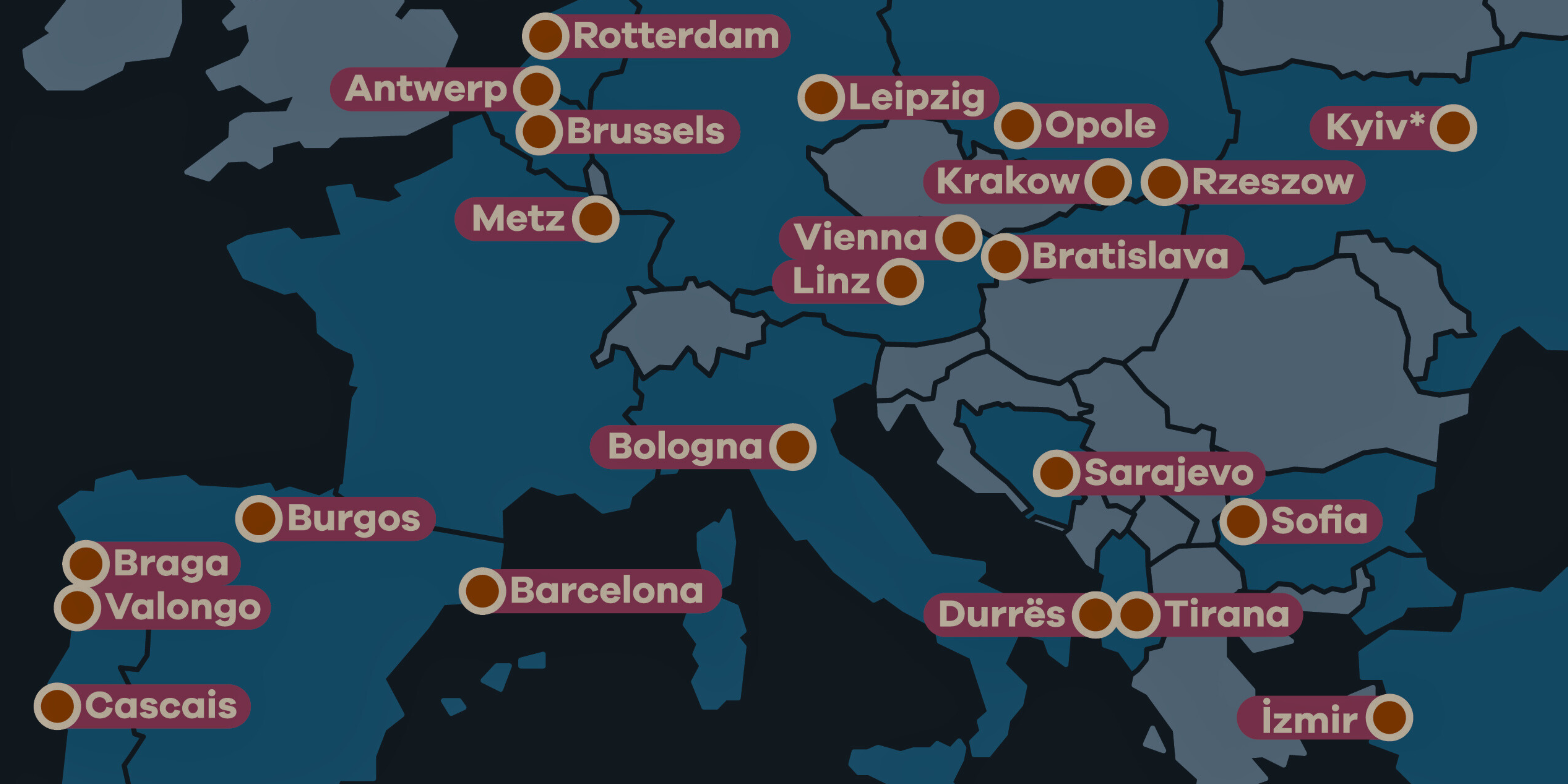 Five Cities compete for the title of European Capital of Democracy 2026