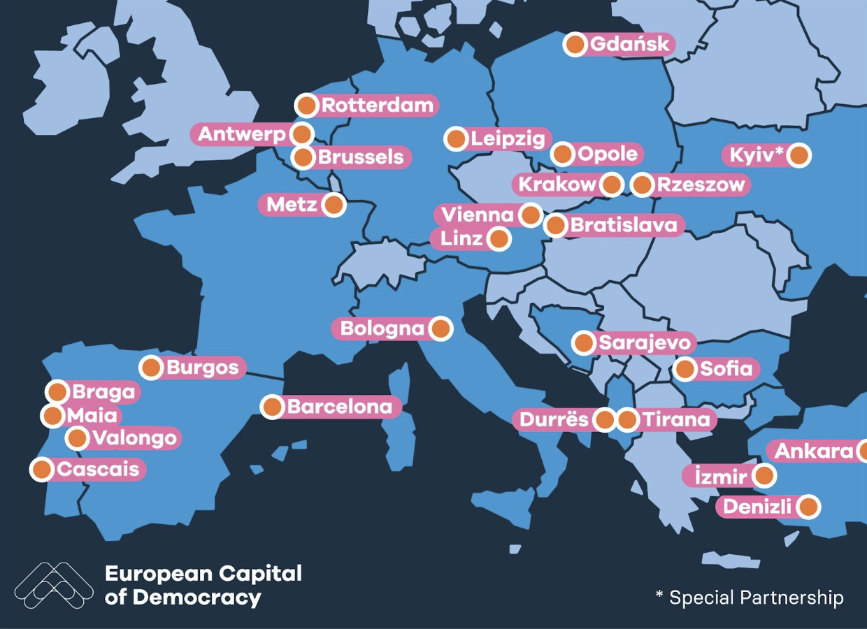 Four Cities are competing for the title of European Capital of Democracy 2027